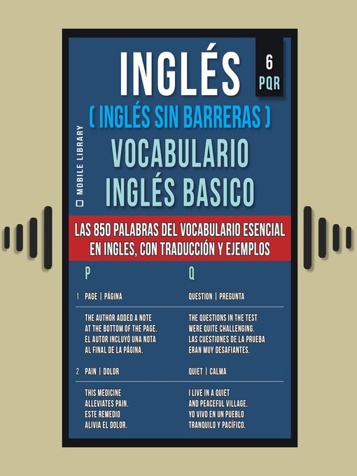 Title details for Inglés (Inglés Sin Barreras) Vocabulario Inglés Basico--6--PQR by Mobile Library - Available